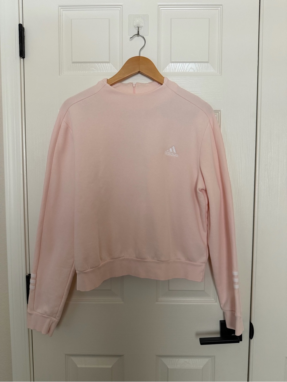 Adidas Cropped Pink Pullover Sweatshirt sz XL